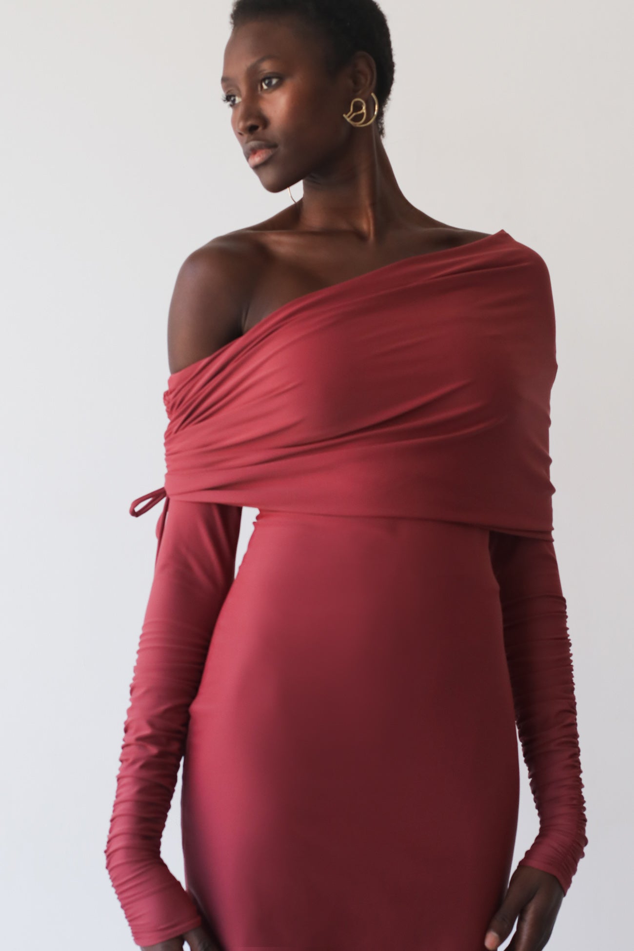 Off shoulders top BESESAKA & Full length trousers OTHILA orchid
