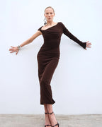 BOA Dress Dark Choco