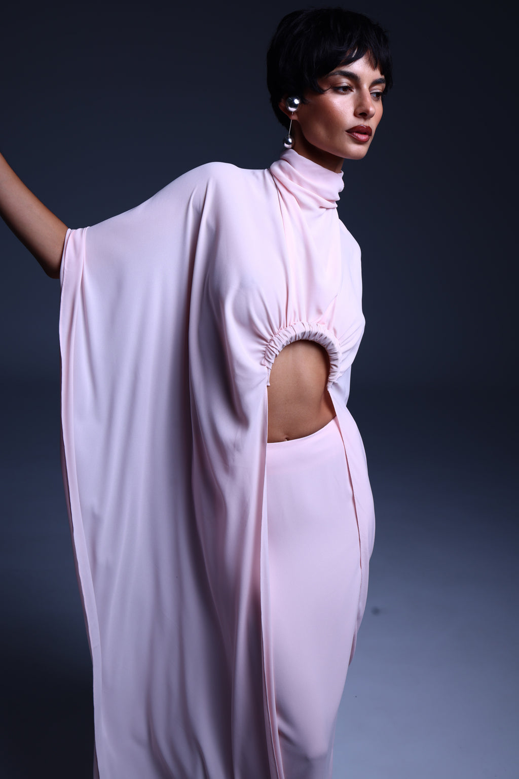 NEL VENTO set by BOCHEVA, wooden crescent neckline detail