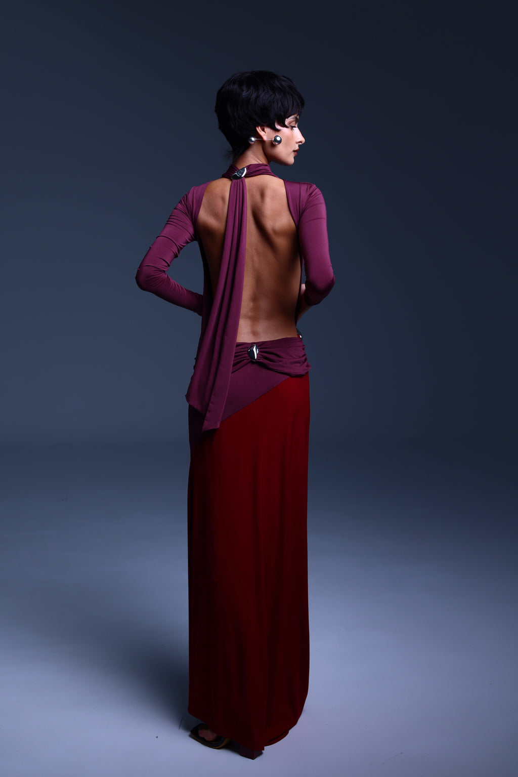 PIEGA TESA dress by BOCHEVA, back view