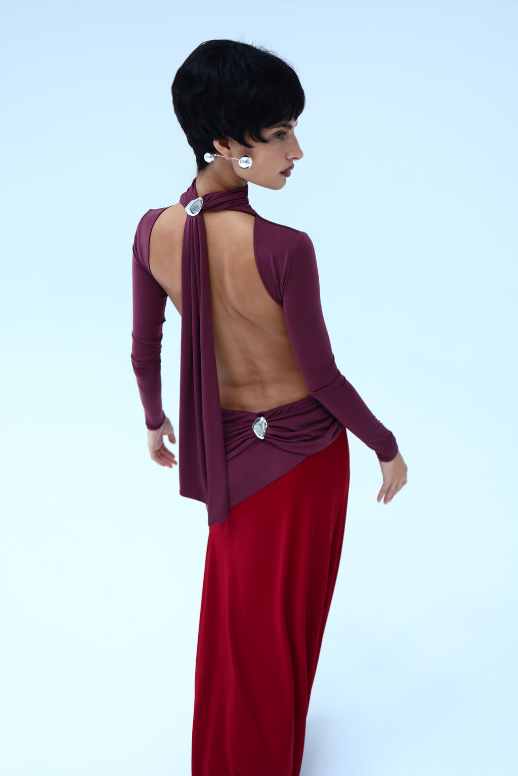 PIEGA TESA dress by BOCHEVA, open back detail