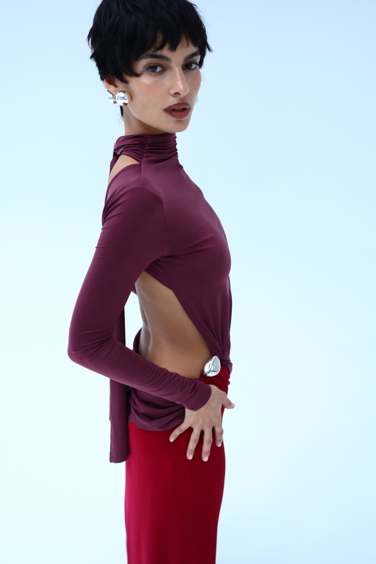 PIEGA TESA dress by BOCHEVA, open back detail
