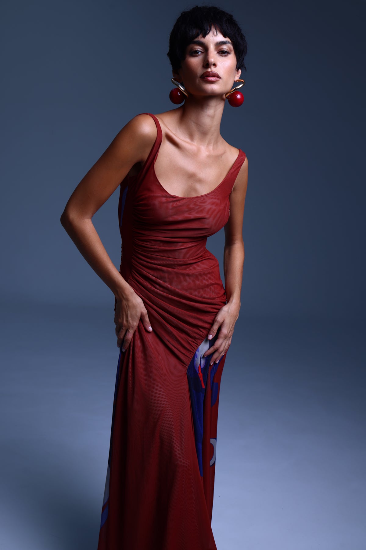 VELATURA dress by BOCHEVA, front detail