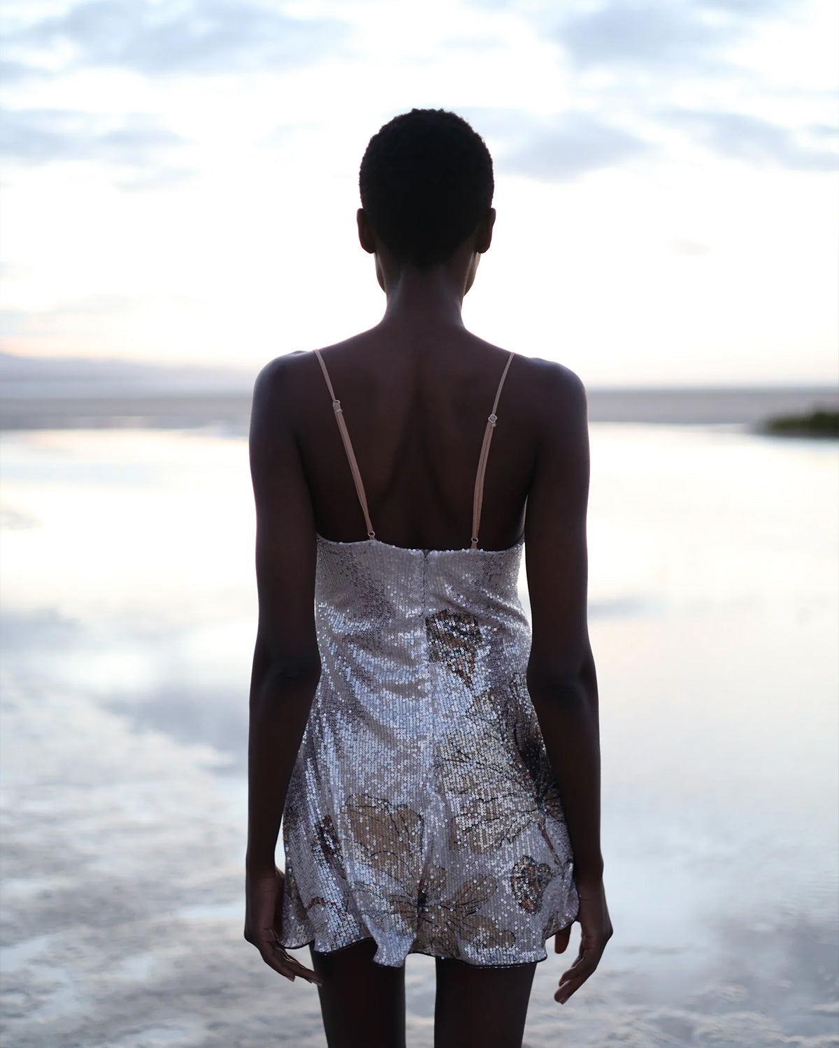 DEVIKA Dress Floral Sequin