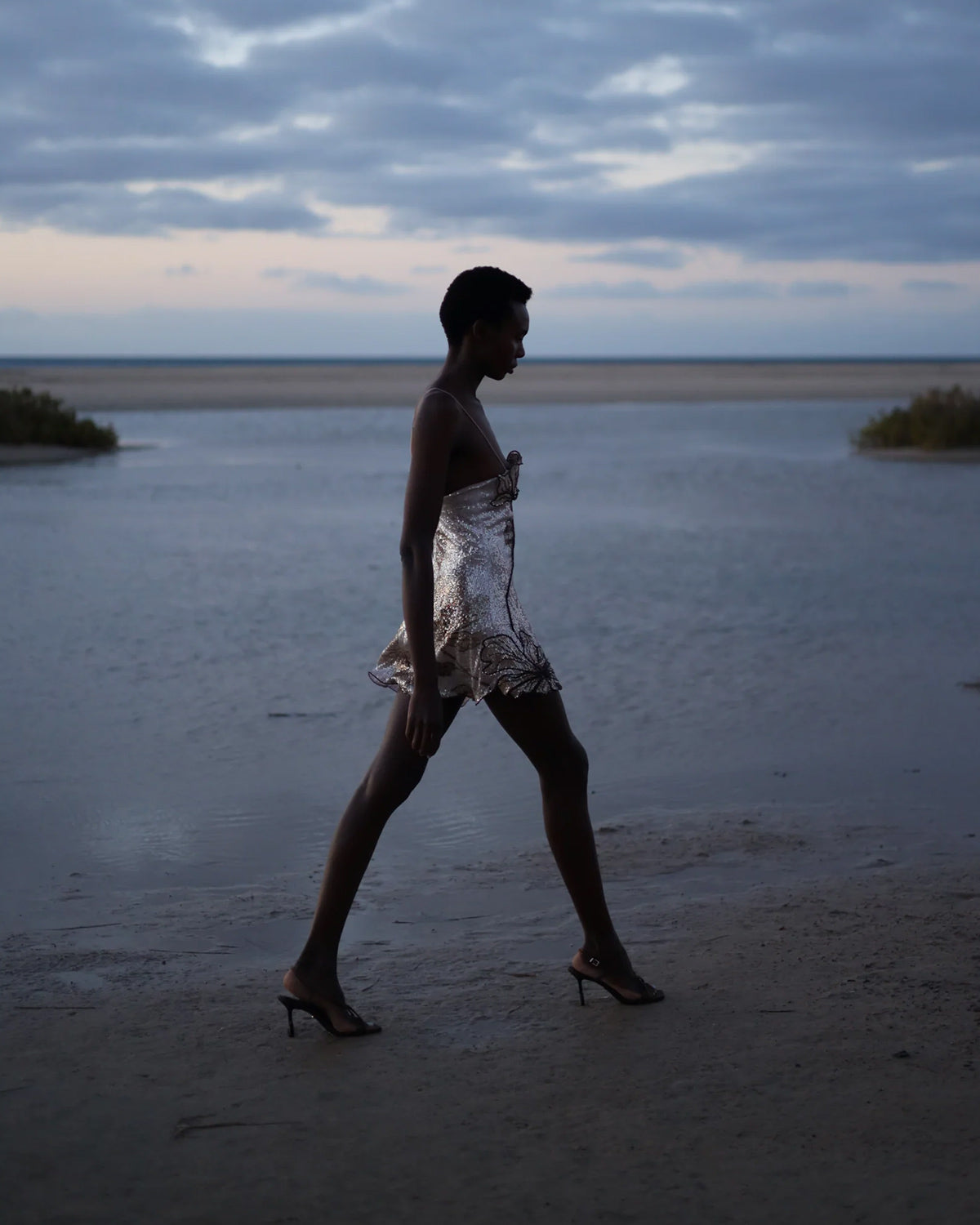 DEVIKA Dress Floral Sequin