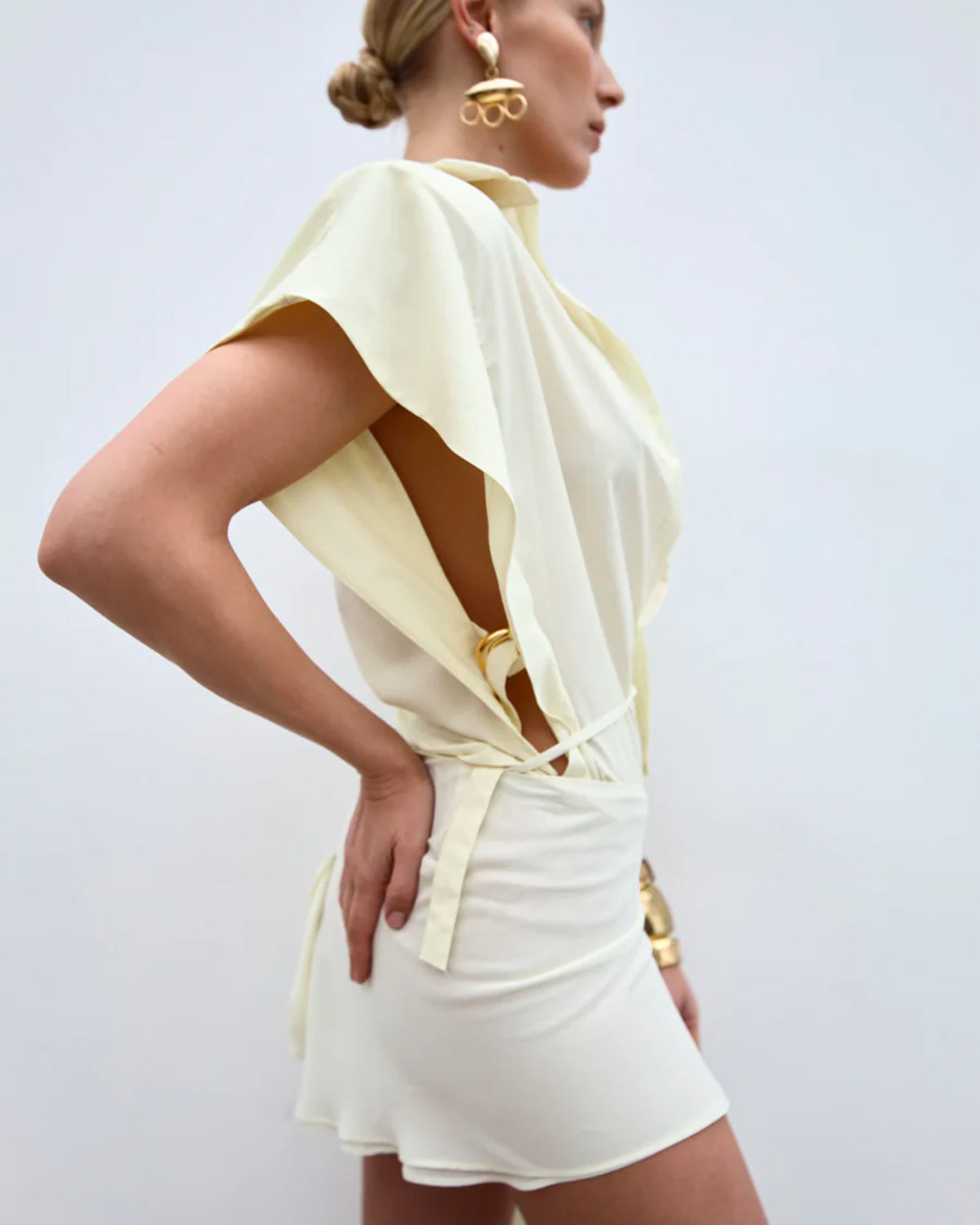 EL SOL Set Shirt & Skirt Soft butter
