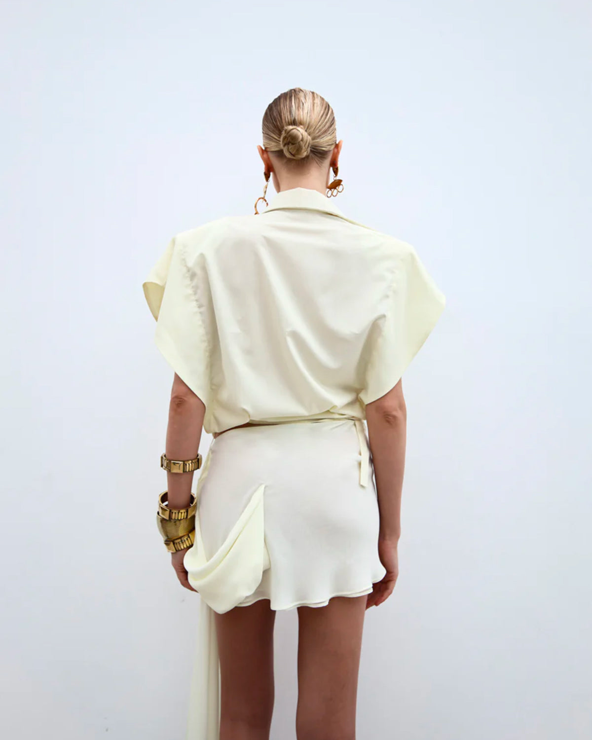 EL SOL Set Shirt & Skirt Soft butter