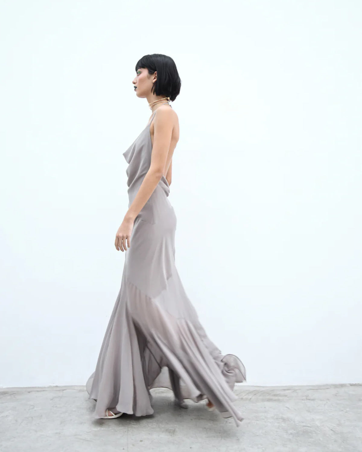yanah bae grey dress Marnie Mini Dress