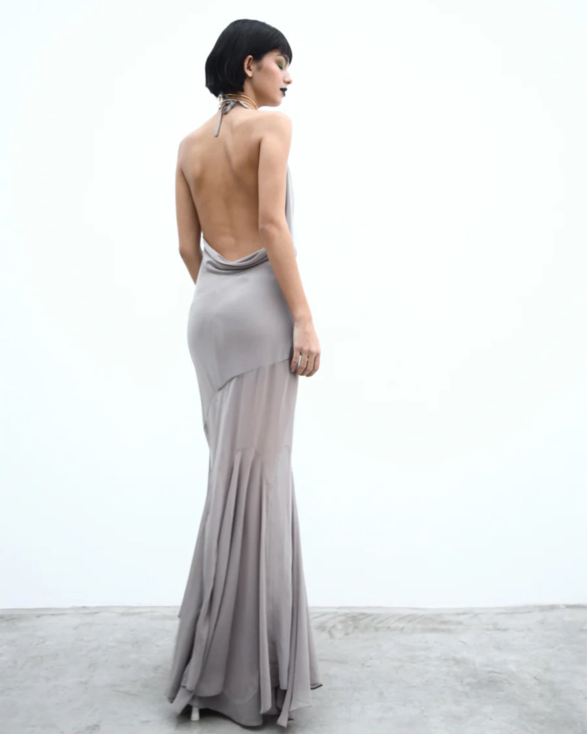 grey net dress Grey net gown with Fine Embroidery | Rozina Munib