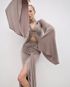 HANAN Dress Warm Grey