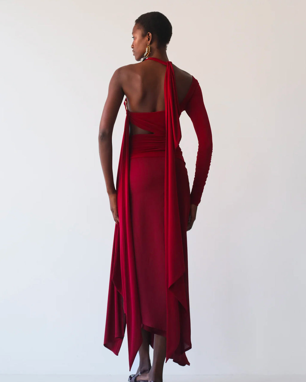 windsor wine red dress Wine And Dine Floral Open Back Maxi Dress